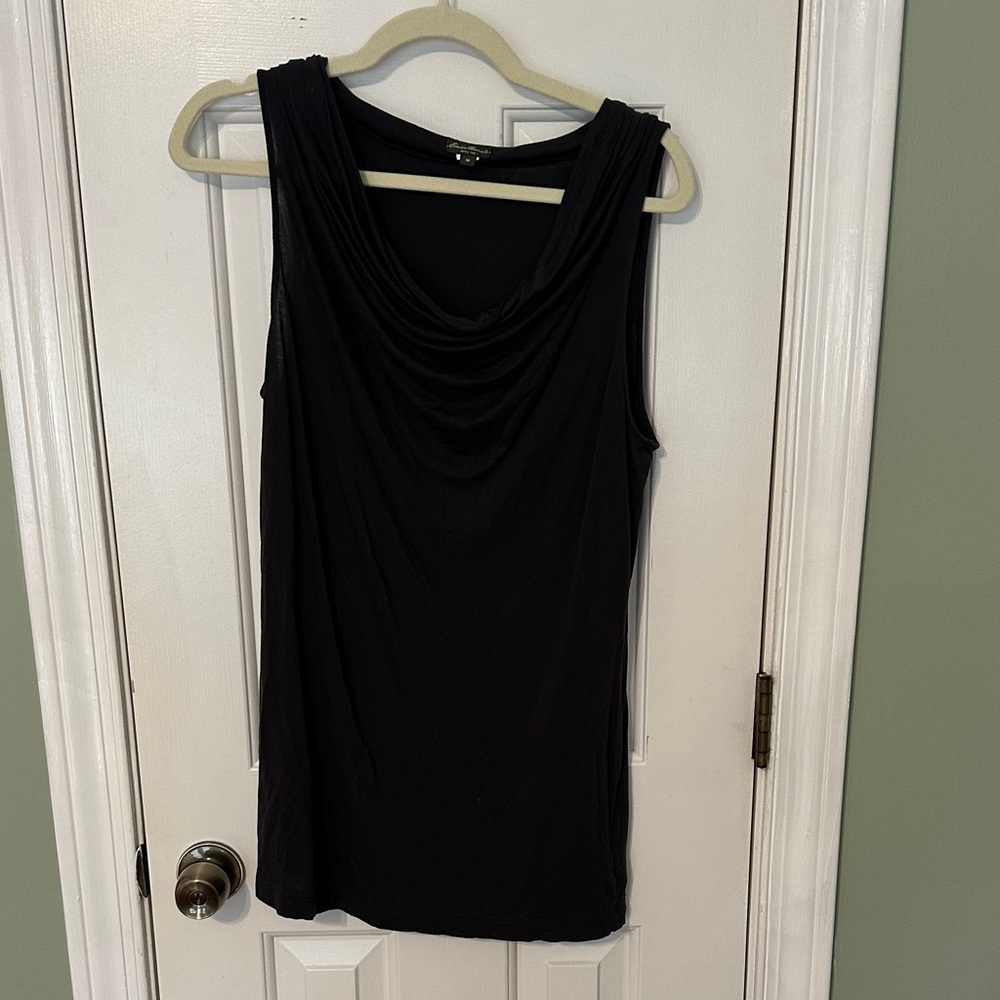 Eddie Bauer Black Draped Tank Top